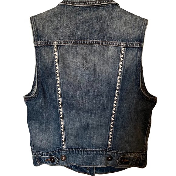 Rare Vintage Levi's X Pendleton Women's Boho Jean Vest Size Small - Picture 2 of 8